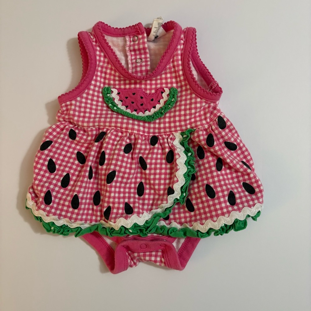 Starting Out Baby Girl newborn Onsie pink & green watermelon cl
